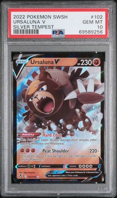 Pokemon Silver Tempest Ursaluna V #102 PSA 10
