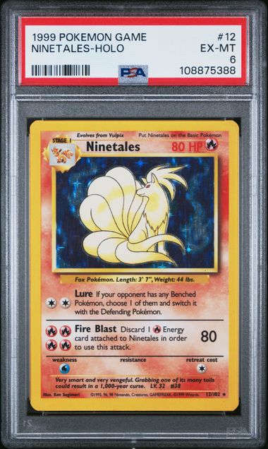 Pokemon Base Set Ninetales #12 PSA 6