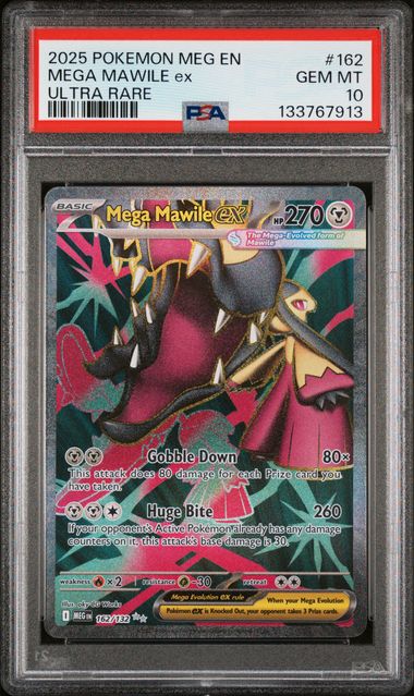 Pokemon Mega Evolution Mega Mawil ex #162 PSA 10