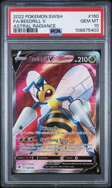 Pokemon Astral Radiance Beedrill V #160 PSA 10