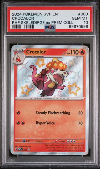 Pokemon SV Black Star Promo Crocalor #080 PSA 10