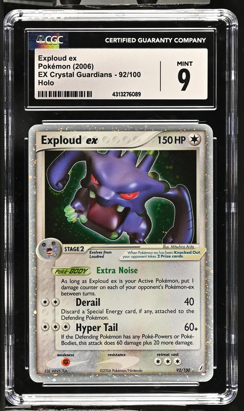 Pokemon EX Crystal Guardians Exploud ex #92 – Holo PSA 9