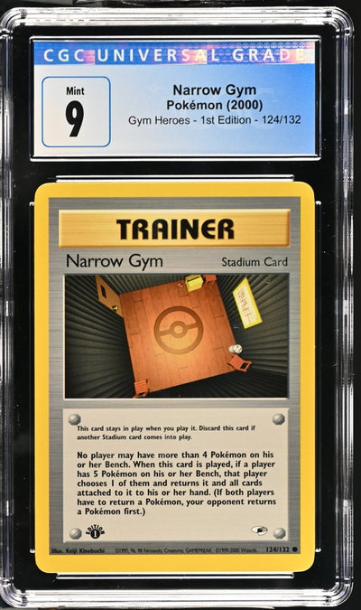 Pokemon Gym Heroes Narrow Gym #124 CGC 9