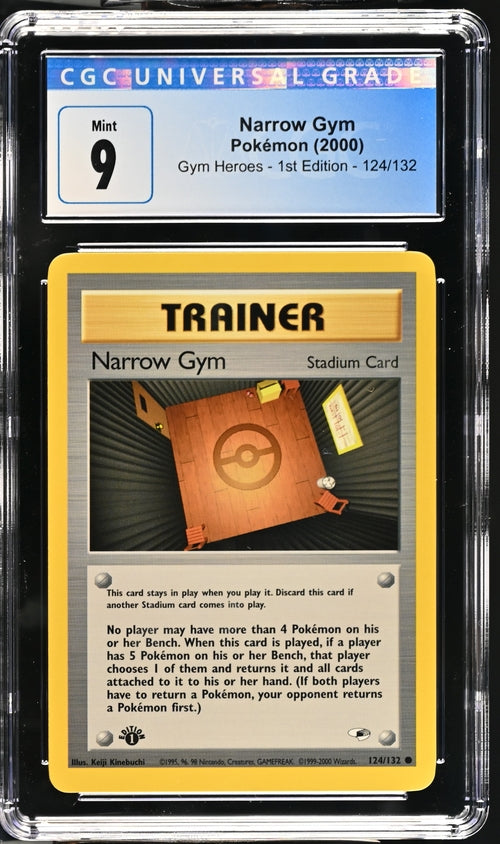 Pokemon Gym Heroes Narrow Gym #124 CGC 9