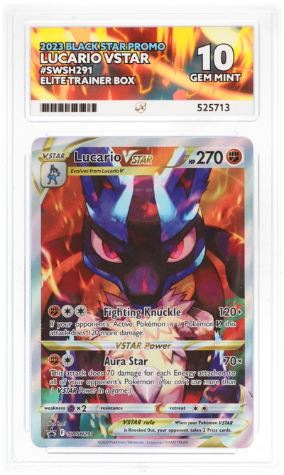 Pokemon SWSH Black Star Promo Lucario VTSTAR #SWSH291 ACE 10