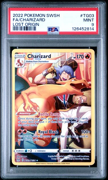 Pokemon Lost Origin Charizard #TG03 PSA 9