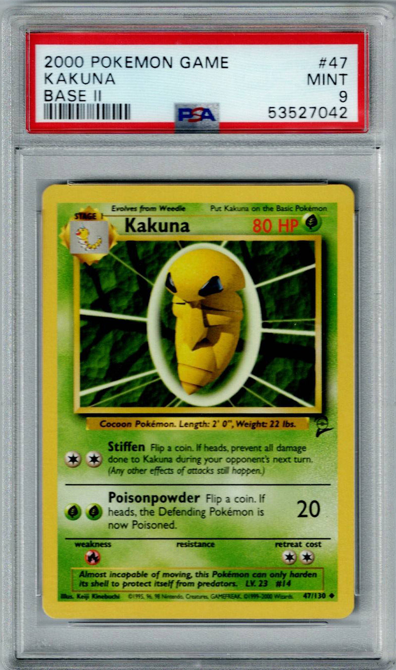Pokemon Base 2 Kakuna #47 PSA 9