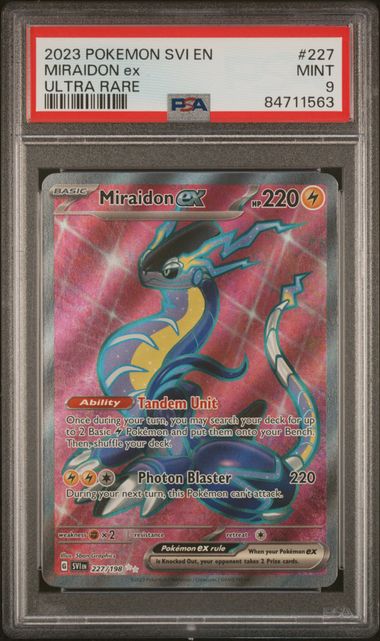 Pokemon Scarlet & Violet Miraidon ex #227 PSA 9
