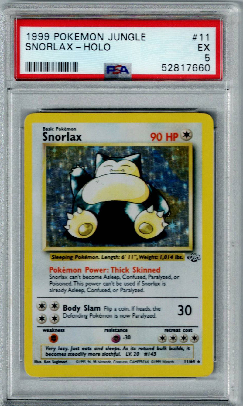 Pokemon Jungle Snorlax #11 – Holo PSA 5