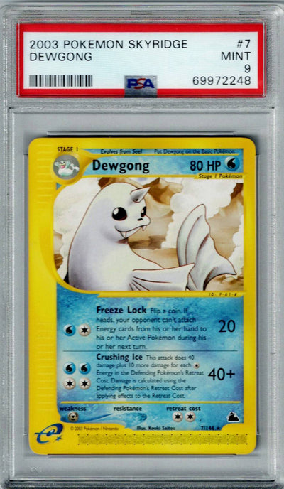 Pokemon Skyridge Dewgong #7 PSA 9
