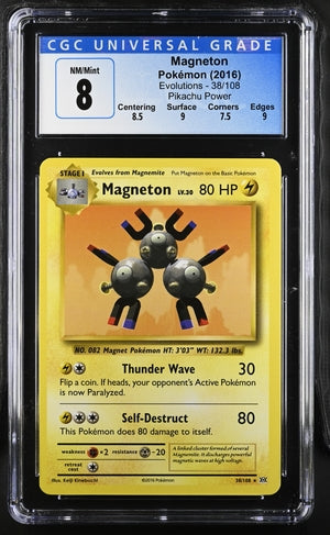 Pokemon XY Evolutions Magneton #38 CGC 8