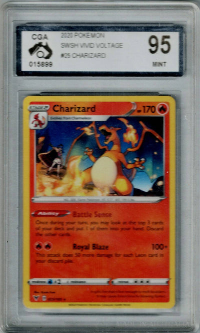 Pokemon Vivid Voltage Charizard #25 CGA 9.5
