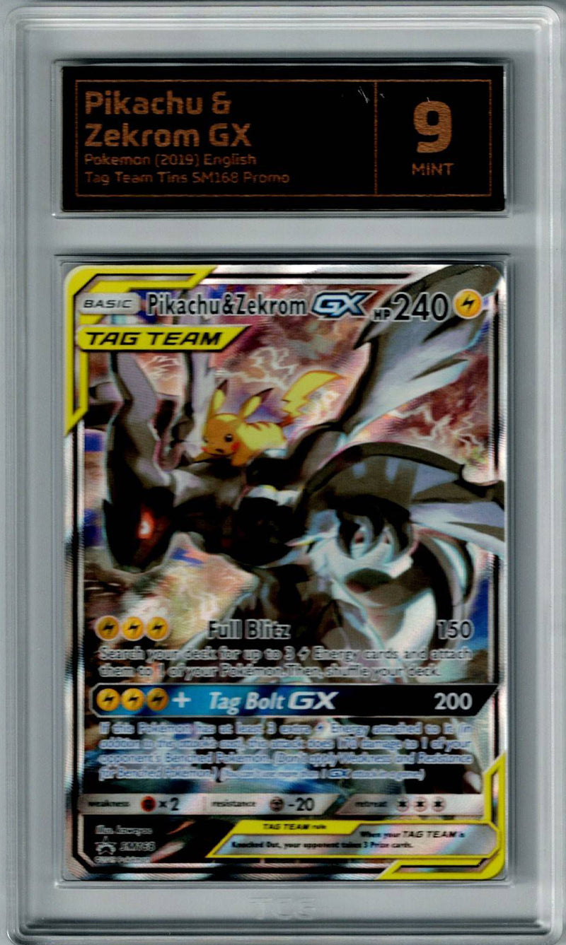 Pokemon Tag Team Pikachu & Zekrom GX #SM168 TCG 9