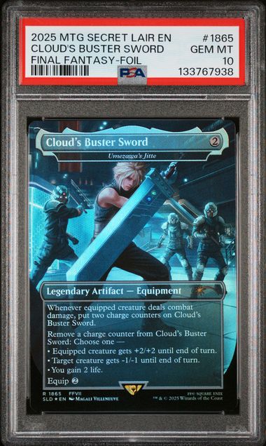 Magic The Gathering Final Fantasy Cloud's Buster Sword #1865 PSA 10