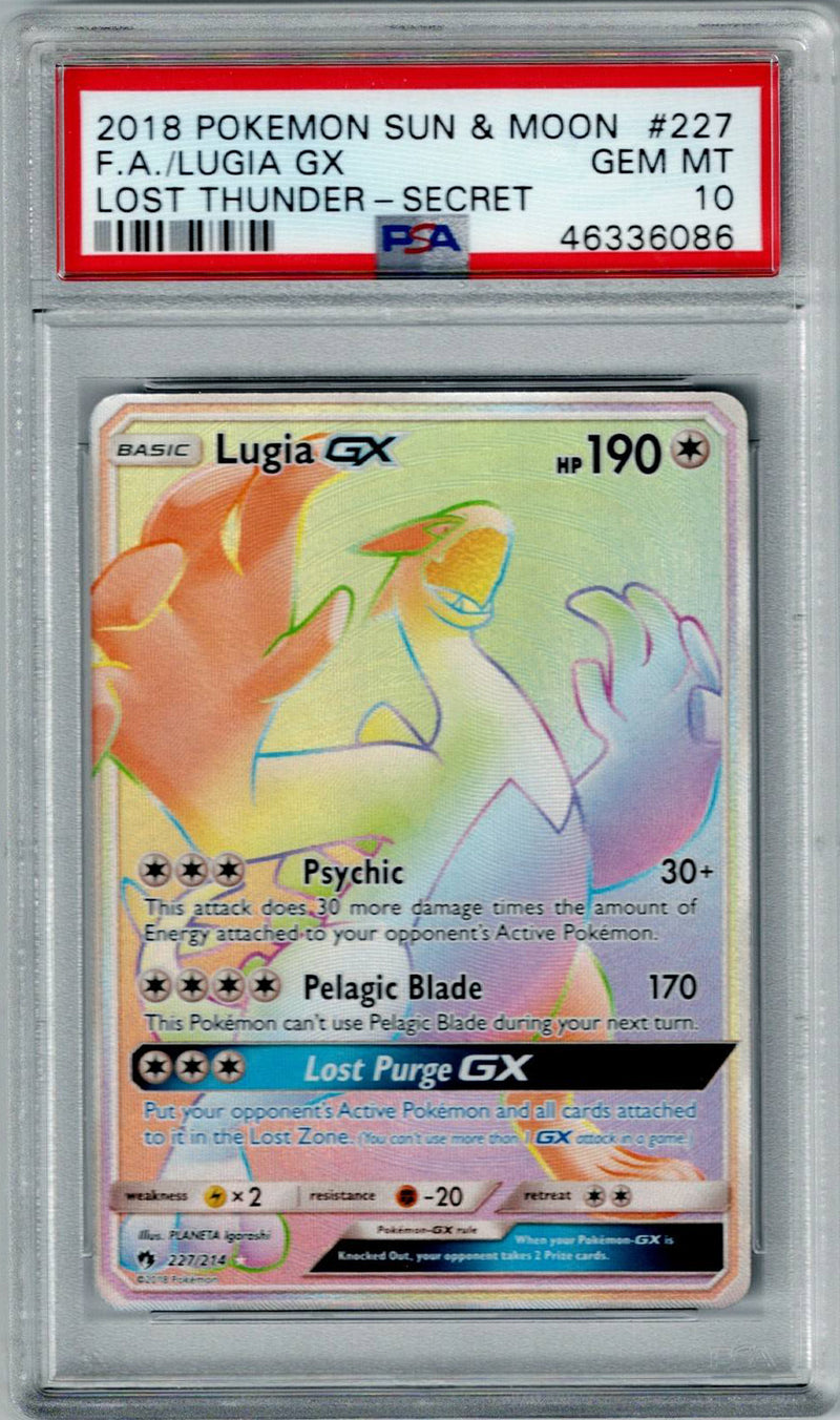 Pokemon JP S&M Lost Thunder Lugia GX #227 PSA 10
