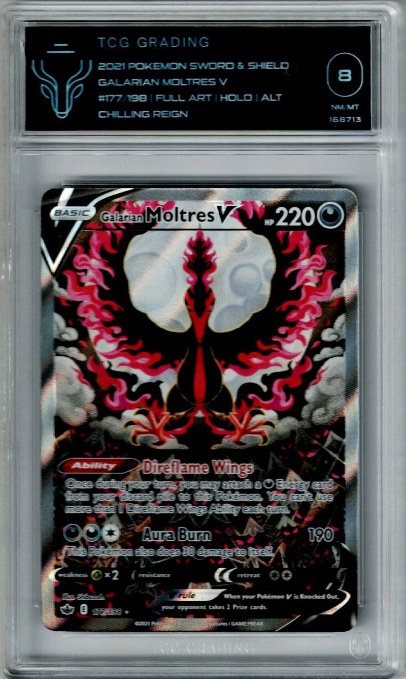 Pokemon JP Chilling Regin Galarian Moltres V #177 TCG 8