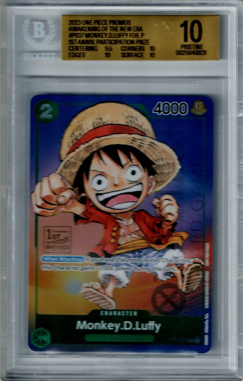 One Piece Awakening Of The New Era Monkey.D.Luffy #P037 BGS 10