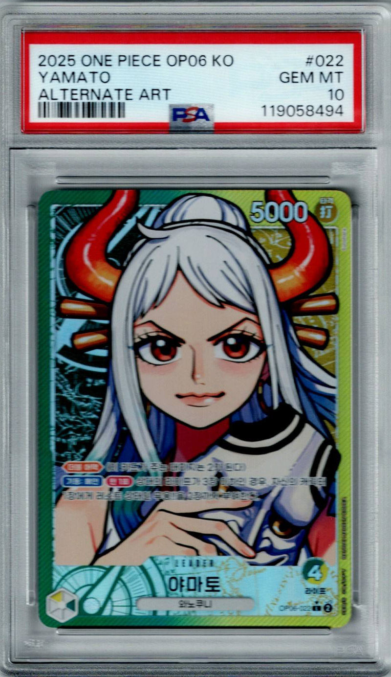 One Piece OP06 KO Yamato #022 – KO PSA 10