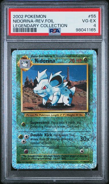 Pokemon Legendary Collection Nidorina #55 – REV FOIL PSA 4
