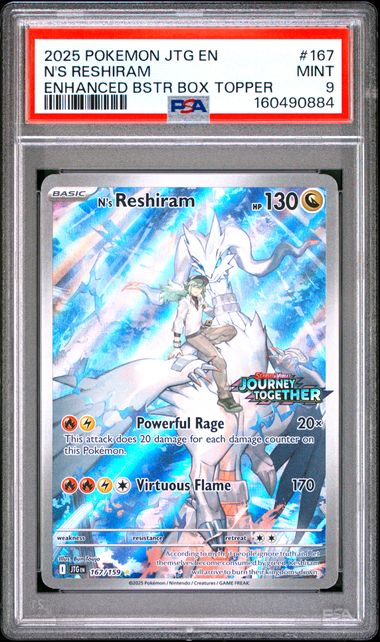 Pokemon Journey Together N's Reshiram #167 PSA 9