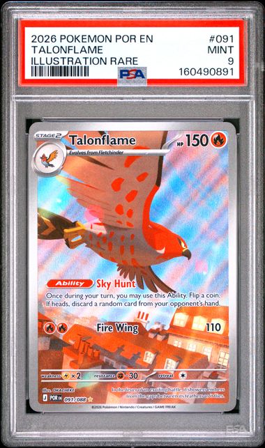 Pokemon Perfect Order Talonflame #091 PSA 9