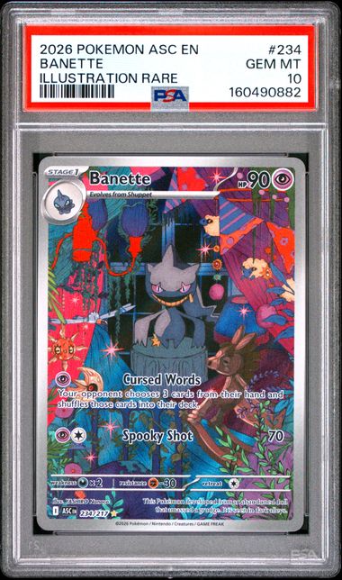 Pokemon Ascended Heroes Banette #234 PSA 10