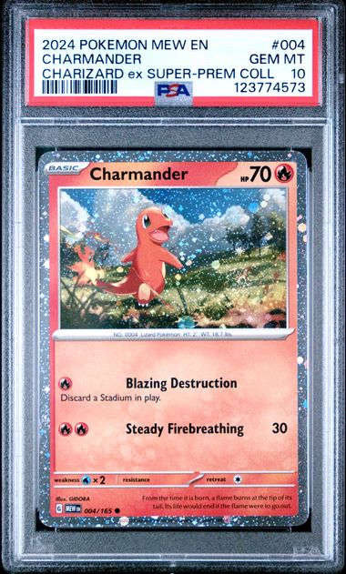 Pokemon 151 Charmander #004 – Cosmic Holo PSA 10