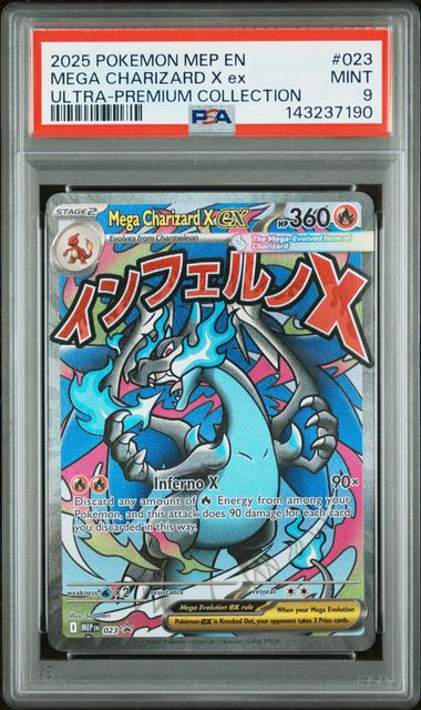 Pokemon Mega Charizard UPC Mega Charizard X ex #023 PSA 9