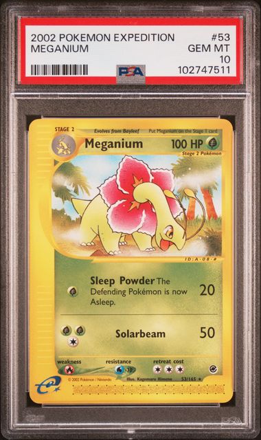 Pokemon Expedition Meganium #53 PSA 10