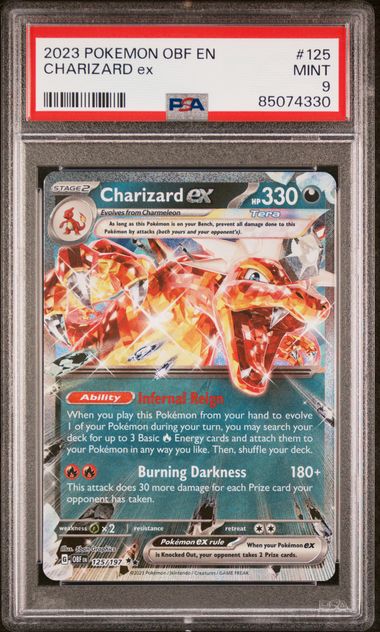Pokemon Obsidian Flames Charizard #125 PSA 9