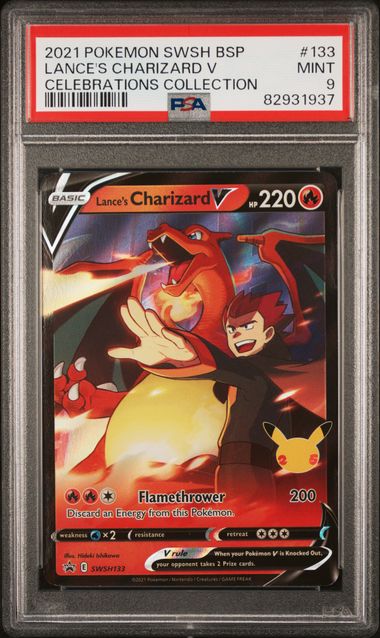 Pokemon Celebrations Lance's Charizard V #133 PSA 9