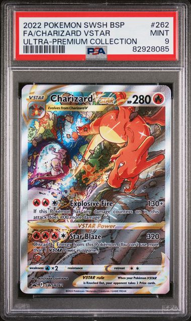 Pokemon SWSH UPC Charizard Vstar #262 PSA 9