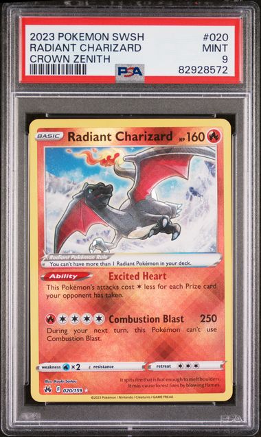 Pokemon Crown Zenith Radiant Charizard #020 PSA 9