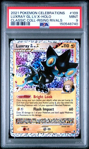 Pokemon Celebrations Luxray GL LV.X #109 PSA 9