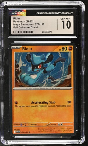 Pokemon JP Inferno X Riolu #076 CGC 10