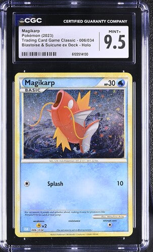 Pokemon Blastoise & Suicune ex Deck Magikarp #006 CGC 9.5