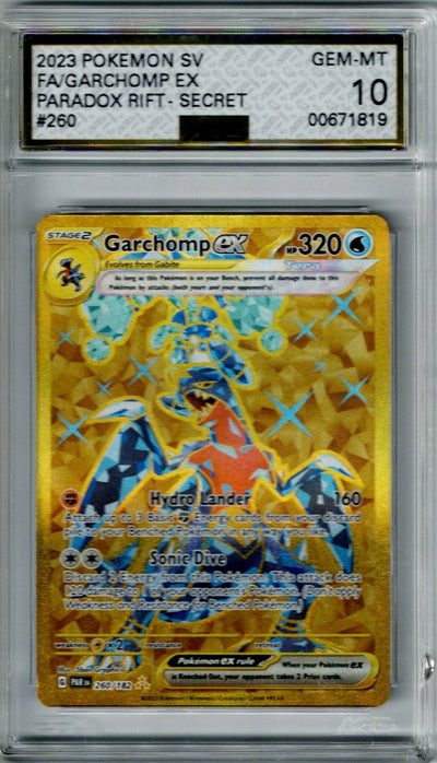 Pokemon Paradox Rift Garchomp EX #260 AGS 10