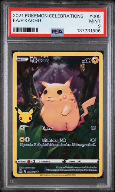 Pokemon Celebrations Pikachu #005 PSA 9