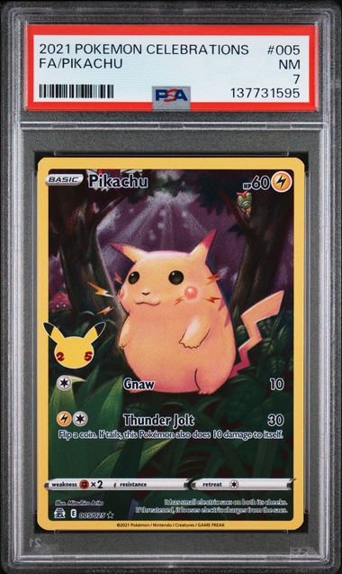 Pokemon Celebrations Pikachu #005 PSA 7