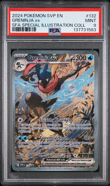 Pokemon SV Black Star Greninja ex #132 PSA 9