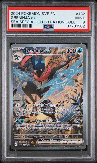 Pokemon SV Black Star Greninja ex #132 PSA 9