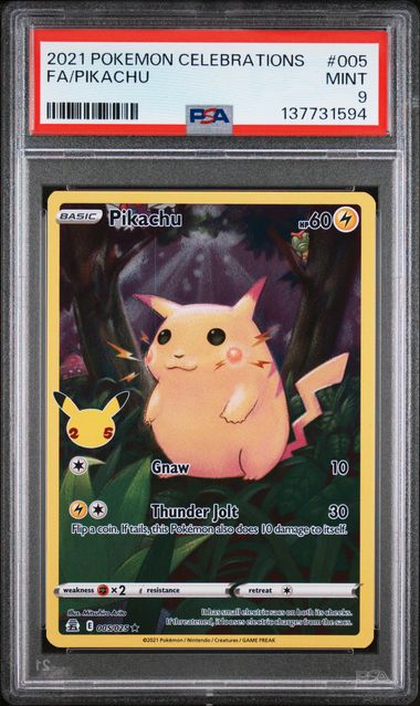 Pokemon Celebrations Pikachu #005 PSA 9