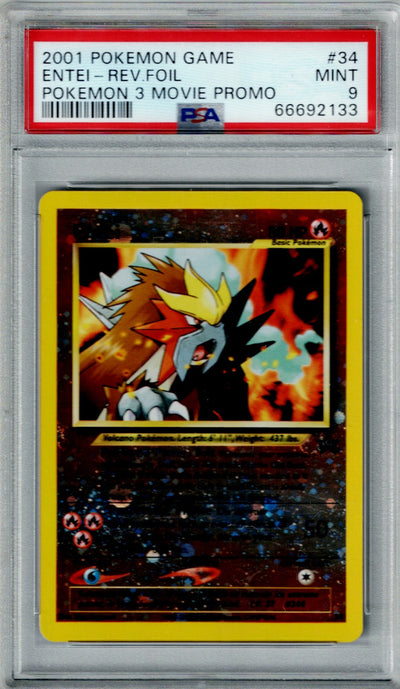 Pokemon Movie Promo Entei #34 – REV FOIL PSA 9
