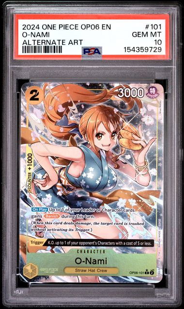 One Piece OP06 O-Nami #101 PSA 10