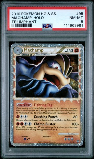Pokemon Heartgold&Soulsilver Machamp #95 – Holo PSA 8