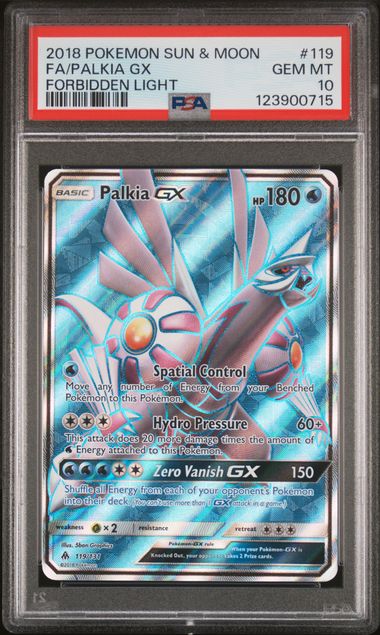 Pokemon Forbidden Light Palkia GX #119 PSA 10
