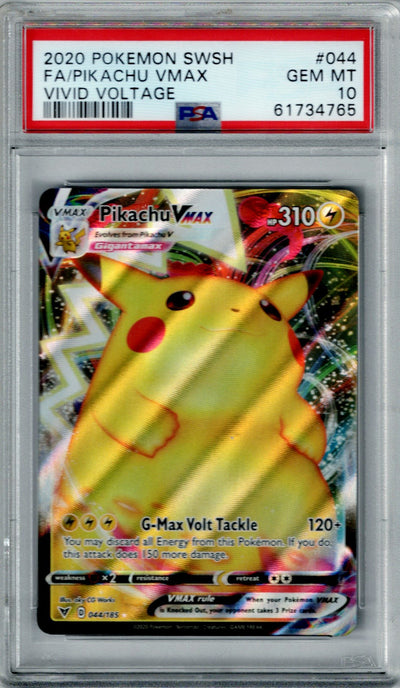 Pokemon Vivid Voltage Pikachu Vmax #044 PSA 10