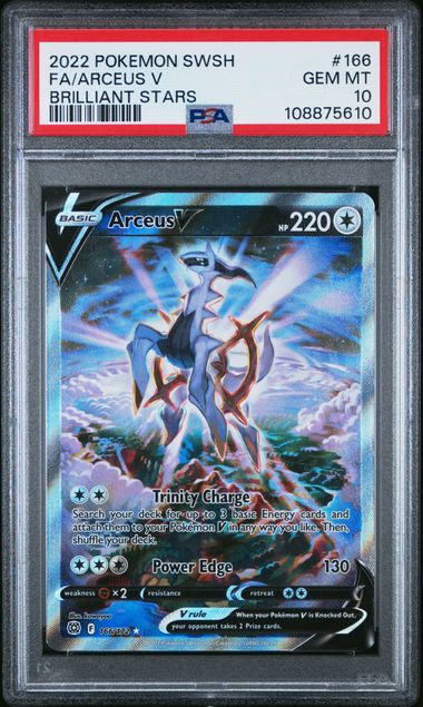 Pokemon Brilliant Stars Arceus V #166 PSA 10