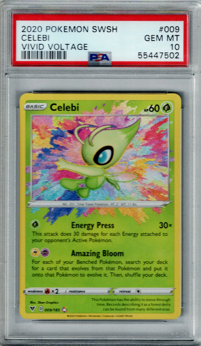 Pokemon Vivid Voltage Celebi #009 PSA 10