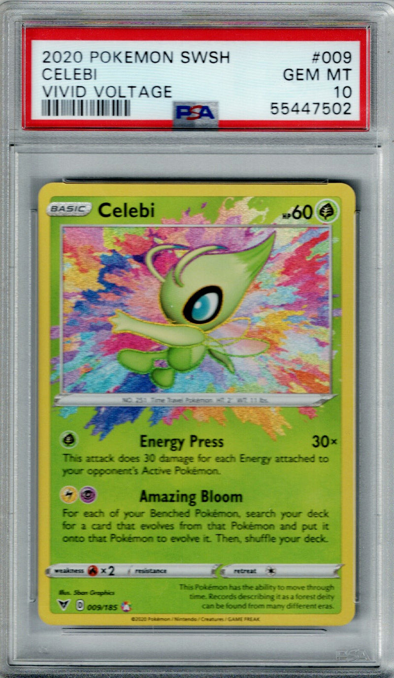 Pokemon Vivid Voltage Celebi #009 PSA 10